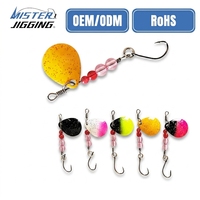 MISTER LURE nouveau design oem 2.2g 68mm métal cuillère leurre de pêche fabrication eau douce spinner cuillère truite leurre de pêche