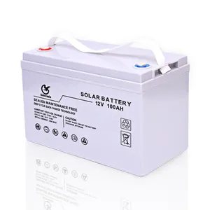 Batterie solaire 12V GEL en 100AH 200AH 250AH pour système de batterie de panneau solaire