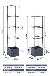 Jardinière P466 avec treillis, potager vertical <span class=keywords><strong>sur</strong></span>élevé pour légumes, fleurs et tomates grimpantes - Product Image 4