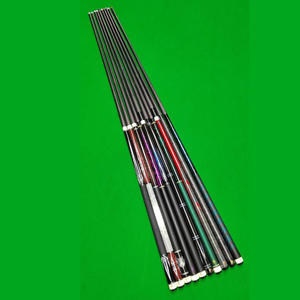 Queues de billard sur mesure en fibre de carbone, sections 2 et 3, durables, pour billard américain, avec étui de protection à roulettes. - Product Image 1