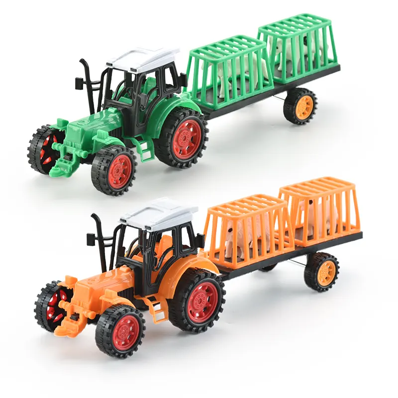 Modello del trattore dell'agricoltore dei bambini di alta qualità con il veicolo giocattolo del camion dell'azienda agricola di attrito degli animali per i bambini