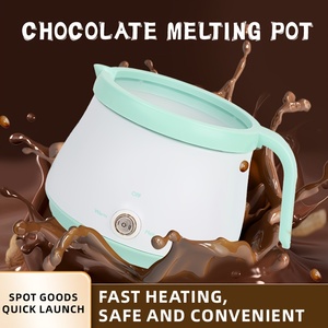 Pot à <span class=keywords><strong>chocolat</strong></span> en acier inoxydable 40W avec couvercle, 110-130V, prise US, <span class=keywords><strong>appareil</strong></span> de cuisine moderne pour la préparation de desserts à domicile - Product Image 5