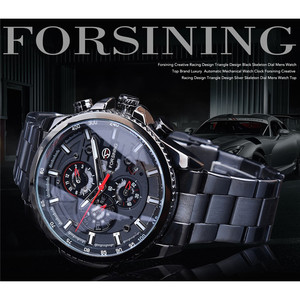 FORSINING F1137 Orologio Automatico Scheletrato da Uomo con Cinturino <span class=keywords><strong>in</strong></span> <span class=keywords><strong>Acciaio</strong></span> - Product Image 2