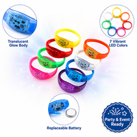 Bracelet LED en silicone activé par le son, logo personnalisé, lumineux, pour fêtes, concerts, cheerleading, vente en gros