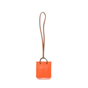 Leather striped <b>square</b> hanging bag, Bluetooth earphone case, small item storage bag, pendant, mini tote bag - Product Image 5