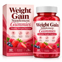 Gummies pour le soutien de l'appétit et du poids avec extrait de fenugrec, racine de maca noire, L-lysine, vitamine B12, zinc, marque privée