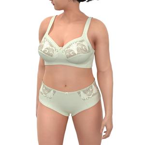 Cộng với kích thước của phụ nữ sexy ren áo ngực và thong panty thiết lập với kích thước tùy chỉnh và Spandex/Chất liệu nylon - Product Image 2