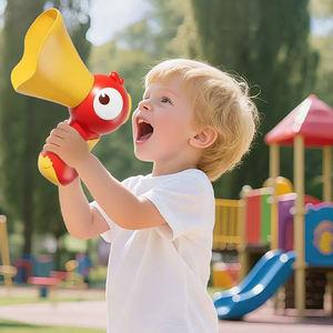 Amplificateur vocal électrique portable pour enfants, jouet musical avec effets sonores d'oiseaux et de klaxons, transformateur de voix pour farces - Product Image 1