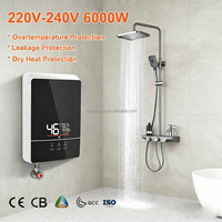 Chauffe-eau électrique instantané OEM 6000 kW sans réservoir, conception intelligente et économe en énergie pour extérieur, garage, salles de bain et cuisines
