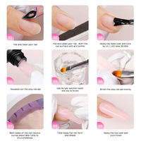 Deroi Gel Poly Dur pour Ongles Couleur Nude, Gel UV de Construction, Étiquette Privée, Gel Poly pour Ongles