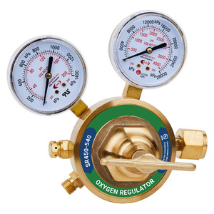 Manomètre à oxygène et acétylène de style américain, régulateur de pression de soudage et de découpe de service moyen, manomètre à oxygène et acétylène de service léger - Product Image 1