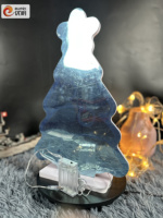 Eumin Arbre miroir infini LED de 11 pouces avec lumières néon LED, alimenté par piles 110V pour la maison, les magasins, les bureaux et plus encore