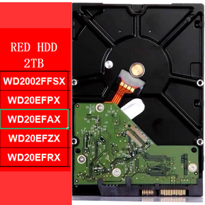 Disque dur NAS WD20EFAX <span class=keywords><strong>2</strong></span> To rouge, 3,5 pouces, SATA3 6 Gbit/s, 5400 tr/min, 256 Mo de cache, enregistrement SMR, 24x7 toute la journée, pour solution de stockage NAS domestique et SMB - Product Image 1