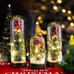 Ornement de Noël en verre avec lumières LED pour la décoration des fêtes - Product Image 2