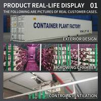 Ferme conteneurisée durable en matériaux recyclés, kit de culture verticale de champignons écologique, système hydroponique compatible solaire