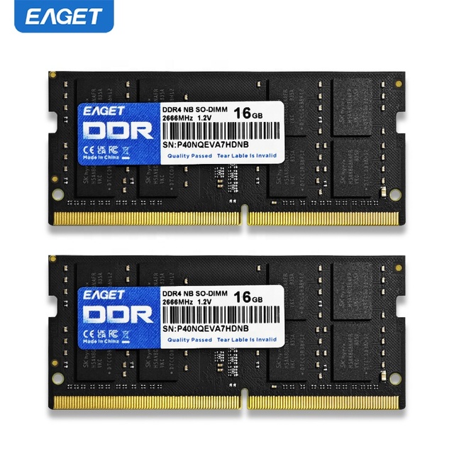 EAGET P40N-2 Factory Memorias ram Wholesale DDR4 16GB for Gaming Notebook RAM DDR4 1.2V Low Voltage Laptop 2666mhz Memory Ram