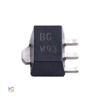 Transistor bipolaire PNP BCX55-10 SOT-89 60V 1A à HFE élevé, composant d'amplificateur et de commutateur de puissance moyenne