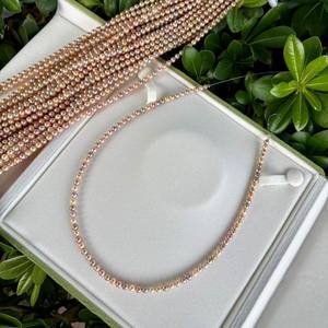 Perles arc-en-ciel Candy 4-5MM Ultra Exquises de Couleurs Mélangées, Presque Rondes, Légèrement Défectueuses, Brillantes à l'huile, Polyvalentes pour un Usage Quotidien, pour Colliers de Perles - Product Image 1