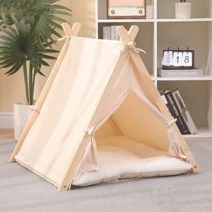 Comodi letti per animali domestici per gatti letti per animali domestici con cuscino morbido per animali domestici <span class=keywords><strong>Teepee</strong></span> tende indiane per cani di piccola taglia - Product Image 4