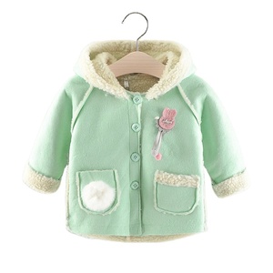 Zhejiang Huzhou Top quality custom red children warm pocket coat kids girls winter suede plush coats - Product Image 3