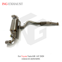 Catback de soupape de silencieux d'échappement de voiture en acier inoxydable ING pour Toyota Yaris GR 1.6T 2020 avec des pièces de tuyau de tournage automatique de haute qualité