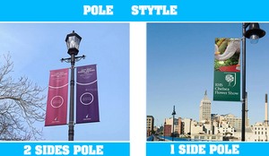 Accessori personalizzati per la visualizzazione della bandiera del lampione della luce con disegno stampato - Product Image 6