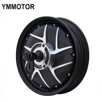 Moteur YMMOTOR 10 pouces 3000W sans balais à aimant permanent, double moyeu, étanche IP67, haute efficacité pour moto/Véhicule électrique/Mobylette/Scooter