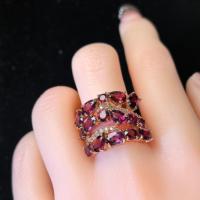 Bagues en Argent Sterling 925 Plaqué Rhodium/Or Rose avec Pierres Précieuses Naturelles pour Femme, Vente en Gros Usine, Cadeau pour Fêtes
