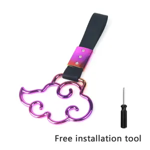 Coloré Tsurikawa <span class=keywords><strong>Anneau</strong></span> Coeur JDM Styling Drift Charm Strap Auto Accessoires Kit D'outils D'urgence avec Train Bus Poignée De Remorquage De <span class=keywords><strong>Voiture</strong></span> - Product Image 5