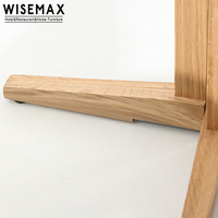 WISEMAX MÖBEL Moderner Restaurant Cafe Shop Möbel Holztisch natürliche Massivholz platte runder Esstisch für Esszimmer