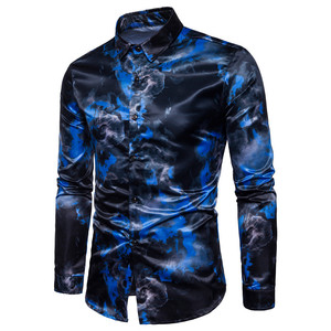 Camicie da uomo con stampa digitale a fiamma personalizzate e <span class=keywords><strong>taglie</strong></span> <span class=keywords><strong>forti</strong></span> <span class=keywords><strong>abbigliamento</strong></span> da uomo Casual a maniche lunghe camicia Slim da uomo - Product Image 3