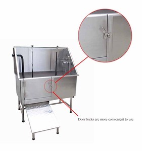 Nhanh Sản phẩm bán chạy bên ngoài Bồn Rửa cho sân sau thép không gỉ Dog Pet tắm rửa bồn tắm Spa trạm tắm bát với nonslip Grip - Product Image 4