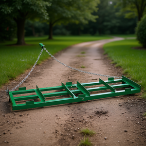 Herse à chaînes 6 pieds 72x20 pouces Modèle D0100XUYD9W, attelable, accessoire d'outillage de jardin, niveleuse de voie, râteau, vert - Product Image 2