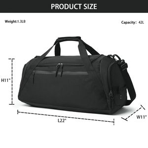 <span class=keywords><strong>Bolsa</strong></span> Deportiva Casual Unisex de Gran Capacidad, Resistente al Agua, de Poliéster, con Compartimento para Zapatos, para Viajes de Fin de Semana y Gimnasio - Product Image 2