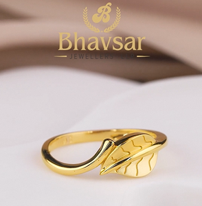 22K <b>Gold</b> Leaf Design <b>Ring</b> <b>Set</b> for Women Adjustable Open <b>Rings</b> Minimalist Fashion Jewelry <b>Set</b> of 3 Elegant Gift - Product Image 3