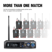 ER-102 Audio Pro UHF, mikrofon Lavalier Sistem Monitor nirkabel XLR untuk musisi Studio rekaman panggung