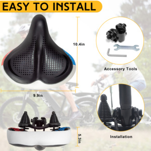 <span class=keywords><strong>Selle</strong></span> de vélo large et confortable <span class=keywords><strong>Selle</strong></span> de vélo surdimensionnée pour VTT, vélo de route avec coussin doux pour femme - Product Image 6