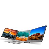 Ordinateur portable professionnel à triple écran-Extension de moniteur portable 14 "pour les entreprises, ordinateur à écran avec fonction d'affichage double