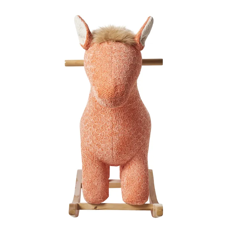 בלעדי פטנט עיצוב סין אספקת מתנה לילדים בפלאש בעלי חיים לילדים מעץ סוס נדנדה כיסא שרפרף צעצוע