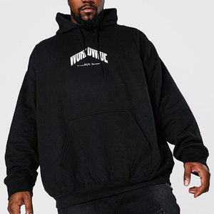 2021 Nuevas Ideas de productos Logotipo personalizado Certificado de alta calidad 100% Algodón Sudaderas con capucha de gran tamaño para hombres Patrón sólido - Product Image 1