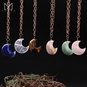 Yammy, exquisito collar con colgante de Luna misteriosa romántica de cristal de bronce a juego para amantes <span class=keywords><strong>y</strong></span> amigos como regalos - Product Image 2