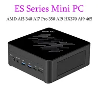 AMD AI5 340 AI7 Pro 350 AI9 HX370 AI9 465 ES Mini PC Dual DDR5 5600MHz WiFi6 BT5.3 Oculink HD2.1 DP2.1 Komputer Gamer