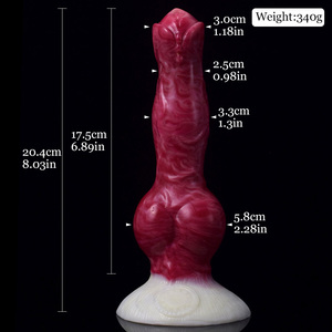 FAAK Hellfire nodo del cane Dildo per gli uomini donne masturbazione morbido cazzo con forte ventosa goccia di spedizione giocattoli sessuali - Product Image 2