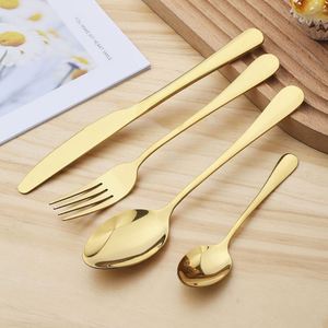 Hot Sale Royal Style 24 Pcs Hotel Promotion Gold Stainless Steel Cutlery Set - Product Image 1