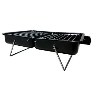 Hot Sale Outdoor Simple Foldable Tabletop Portable Briefcase Mini Camping Bbq Grill For 3-4