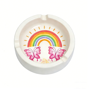 Cendrier en <span class=keywords><strong>c</strong></span>éramique portable classique de luxe, diamètre standard, pour la maison, les restaurants, emballage cadeau, personnalisation - Product Image 5