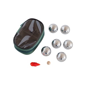 Boules de pétanque miniatures françaises ZQURE 32,5 mm avec sac de protection transparent pour jeux en intérieur et en extérieur - Product Image 1