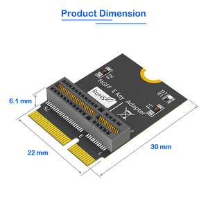 M.2 NGFF E-Key อะแดปเตอร์ E-Key สำหรับ AX200/201/210 WIFI การ์ดโมดูลติดตั้งในแนวตั้ง180องศาวัสดุ PCB เดสก์ท็อปใช้ในสต็อก - Product Image 3