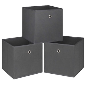 Boîtes de rangement pliables, cubes de rangement en tissu de 11 pouces, boîtes en tissu avec poignées pour l'organisation de la maison - Product Image 1
