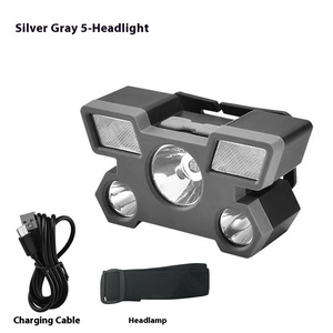 工厂批发 5 LED 头灯 可充电 大功率 高亮度 头灯 自行车 OEM 防水自行车灯 - Product Image 6